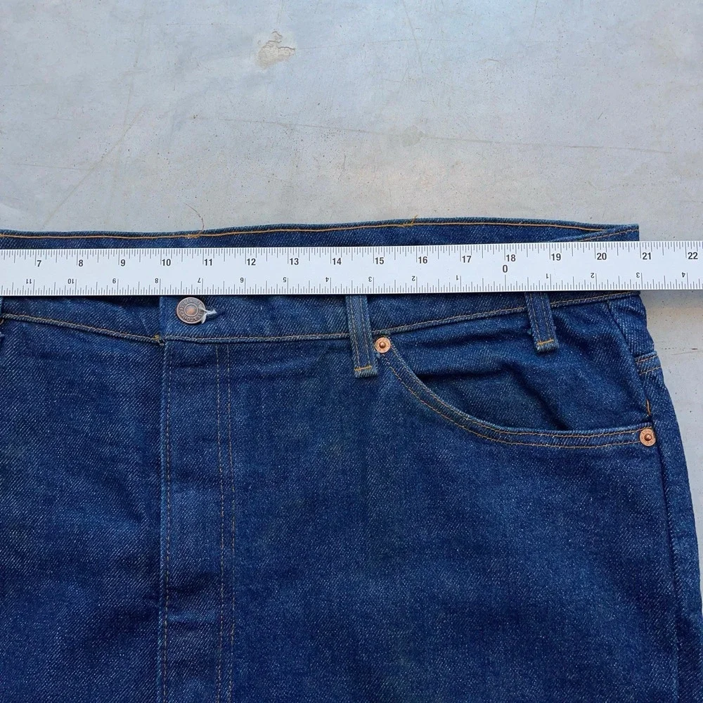 Vintage Levi's 517 Saddleman Boot Cut Raw‎ Denim Jeans Size 42x32 (Fits 42x30)